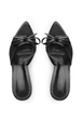 Мюлі жіночі на підборах Meideli 8118/Black/Polish/H880-5/B 37 Чорний - изображение 3