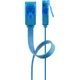 Патч-корд Goobay RJ45 UTP6a 1.0m patch AWG30 Flat OD=1.5x6.0mm Cu синій(75.09.6306) - изображение 1