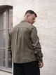 Мужская рубашка классическая однотонная Tencel Comfort Оливковая M - изображение 7