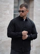 Мужская рубашка классическая однотонная Tencel Comfort Черная M - изображение 5
