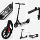 Самокат двоколісний складаний з колесами 200 мм Scooter Volo 8877 Black - зображення 4