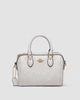 Сумка жіноча шкіряна з принтом в стилі Coach Rowan White Satchel In Signature Canvas - изображение 1