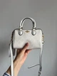 Сумка жіноча шкіряна з принтом в стилі Coach Rowan White Satchel In Signature Canvas - изображение 7