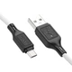 Кабель силиконовый для зарядки и передачи данных USB Type-A - Micro-USB 1 м HOCO X90 Cool 2.4A Белый - изображение 3