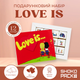 Подарочный набор LOVE IS 12 молочных шоколадок романтический шоколад с любовными надписями для влюбленных оригинальный сладкий подарок на день святого Валентина годовщину или просто так - изображение 1