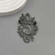 Брошь BROCHE Музыка Скрипичный ключ с цветами из стали чёрный BRSF115542 - изображение 5