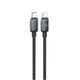 Кабель Foneng X119 1M Zinc Alloy Head Braided Cable (60W) Type-C to Type-C (60W) чорний - зображення 1