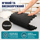 Фитнес-коврик пазл EVA 60 × 60 × 1 см PZ-601 Black 1 шт - изображение 3