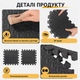 Фитнес-коврик пазл EVA 60 × 60 × 1 см PZ-601 Black 1 шт - изображение 5