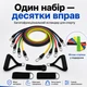 Набор многофункциональных трубчатых эспандеров 5 шт в сумочке , фитнес резинки в подарок - изображение 1