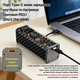 Корпус для складання Power Bank 65W на 8 акумуляторів 18650, підтримка заряджання ноутбуків, PD 3.1, USB, Type-C, DC 3.3-24V, дисплей, LED-підсвітка - изображение 7