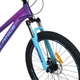 Велосипед горный 26" Profi Balance AM DD алюминиевая рама 13" на рост 135-160 см фиолетовый с голубым (BL-26007) - изображение 6