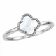 Кольцо серебряное Клевер с перламутром и фианитами Silver Style 17 р. (111310.80 sku:2300103130320) - изображение 1