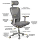 Крісло Mealux Q1 Air Fabric Grey (арт. HF Q-1 F/G) - изображение 3