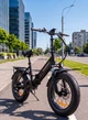 Велосипед електричний потужний складний електро фетбайк для дорослих fatbike з фарою корзиною та крилами жіночий чоловічий електровелосипед з широкими колесами для міста села Shimano на акумуляторі 750W 48V 13Ah LOTDM20 SAMEBIKE Чорний глянсовий 73889 - зображення 1
