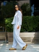 Женские брюки летние льняные Tencel Linen Голубые S - зображення 7