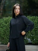 Рубашка женская летняя льняная Tencel Linen Черная XL - изображение 4