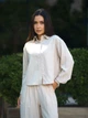 Рубашка женская летняя льняная Tencel Linen Бежевая XL - изображение 4