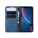 Чехол Taba Retro-Skin для iPhone XR книжка кожа PU с визитницей синий - изображение 5