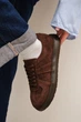 Женские кеды PARADIZE SHOES темно-бордового цвета из натуральной замши 41 размер (стелька 27,3 см) - изображение 3