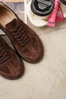 Женские кеды PARADIZE SHOES темно-бордового цвета из натуральной замши 41 размер (стелька 27,3 см) - изображение 4