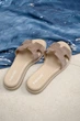 Женские шлепанцы из натуральной замши темно-бежевого цвета PARADIZE SHOES со стелькой Memory Foam 40 размер (стелька 26 см) - изображение 4