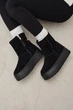 Женские зимние угги PARADIZE SHOES из черной замши с молнией на высокой подошве 37 размер (стелька 24,1см) - изображение 1