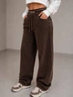 Джинсы женские Vanver 82226 Mom Baggy бананы на резинке большие размеры 32 коричневые - изображение 6