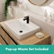 Змішувач для раковини HANSGROHE Vernis Blend матовий чорний 71550670 з донним клапаном - зображення 5