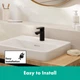 Змішувач для раковини HANSGROHE Vernis Blend матовий чорний 71550670 з донним клапаном - зображення 6
