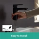 Смеситель для раковины HANSGROHE Vernis Blend матовый черный 71551670 с донным клапаном - изображение 13