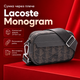 Серая сумка Lacoste Monogram через плечо мужская компактная кросс-боди для города и прогулок - изображение 1