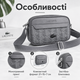Мужская сумка кросс-боди Lacoste Monogram серая городская сумка через плечо на молнии - изображение 5