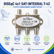 Супутниковий комутатор DiSEqC 4х1 Sat-Integral T-42 - зображення 1