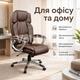 Офисное кресло Hanert Spark Brown коричневое из экокожи с высокой спинкой, мягким подголовником, подлокотниками и механизмом TILT - изображение 3