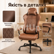 Офисное кресло Sofotel Werona 2581 Brown коричневое из экокожи с подушкой под голову, поясничной подушкой, газлифтом SoftUp - изображение 5