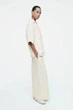 Сорочка поло жіноча COS oversized linen-twill polo shirt 1243596001 Eur 34 Бежевий - изображение 5