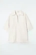 Сорочка поло жіноча COS oversized linen-twill polo shirt 1243596001 Eur 34 Бежевий - изображение 8