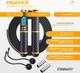 Розумна електронна скакалка з лічильником стрибків, калорій та часу EasyFit SmartRope EF-1908-BY 3 м Чорна (56003647) - зображення 7