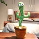 Танцующий кактус игрушка-повторюшка с подсветкой Dancing Cactus, 120 песен - изображение 3