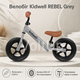 Беговел велосипед Kidwell REBEL Grey серый для детей 3–4 лет до 30 кг со стальной рамой и EVA-колесами 12″ - изображение 1