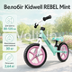 Беговел велосипед Kidwell REBEL Mint мятный для детей 3–4 лет до 30 кг со стальной рамой и EVA-колесами 12″ - изображение 1