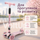Трехколесный самокат Kidwell VENTO Unicorn розовый для детей от 3 лет до 50 кг со светодиодными колесами - изображение 4