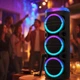 Портативна Bluetooth колонка MS-2076BT-W 90 Вт з бездротовим мікрофоном, Bluetooth 5.3, RGB підсвіткою, USB, SD, AUX, FM, акумулятором 3000 мА·год і колесами - зображення 4