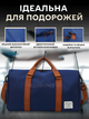 Сумка дорожная спортивная мужская женская с отделом для обуви поездок тренировок фитнеса спортзала туризма 48×30×28 см 40 л в дорогу компактная вместительная водонепроницаемая для одежды обуви синяя + в комплекте мешок для обуви 1 шт ММ1 3DTOYSLAMP - изображение 3