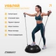  Балансувальна платформа EasyFit Bosu Ball  60 см з насосом з ніжками Чорна (56003821) - зображення 2