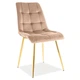 Стул в гостиную/кухню Chic Velvet gold Signal золото/бежевый (металл/ткань BLUVEL 28) (CHICVZLBE) - изображение 1