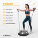 Балансировочная платформа BOSU Ball EasyFit 60 см босу с насосом с ножками EF-2323 Серая (56001389) - изображение 2