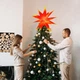 3D LED Рождественская звезда 45 см (красная/желтая) с таймером, на батарейках - изображение 6