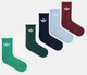 Шкарпетки Adidas TR CREW S 6 пар XL (46-48) 65% бавовна зелений, білий, блакитний, чорний, темно-зелений, бордовий - зображення 1